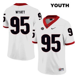 Youth Georgia Bulldogs NCAA #95 Devonte Wyatt Nike Stitched White Legend Authentic College Football Jersey RQX7554NY